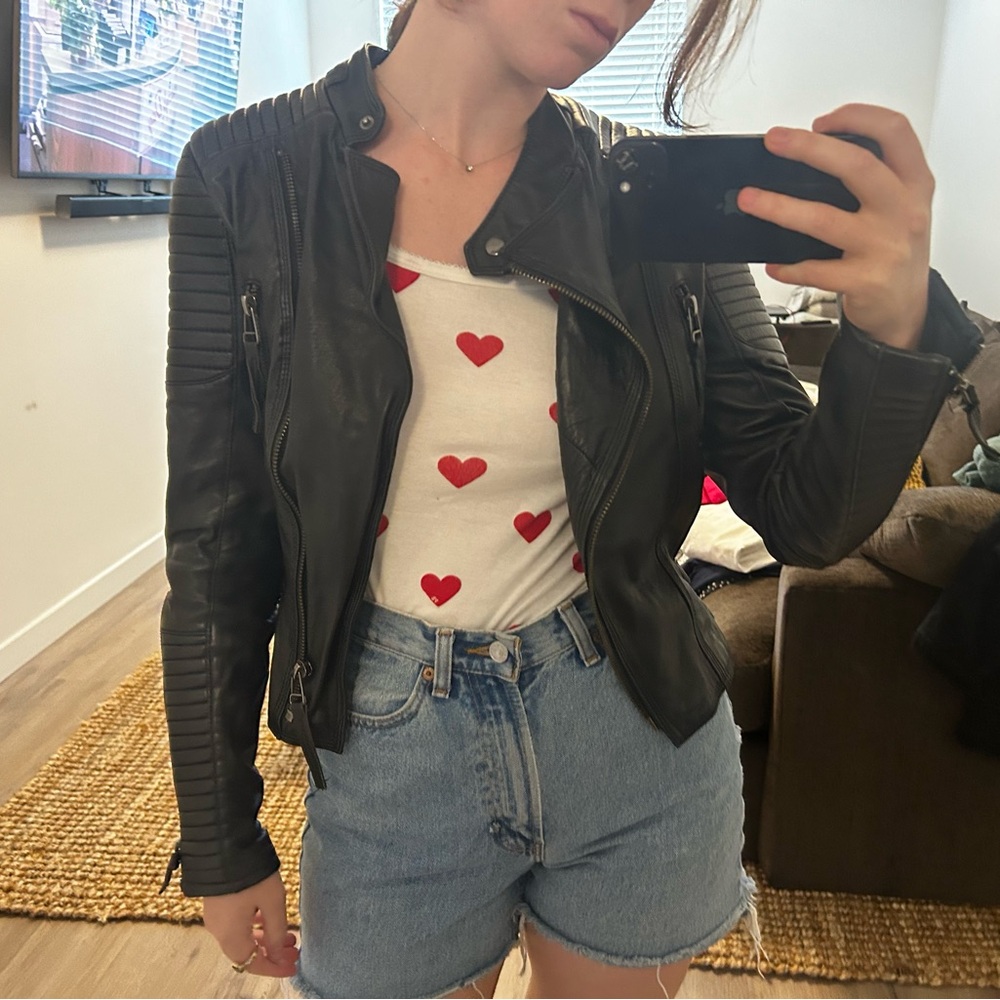 Biker leather jacket